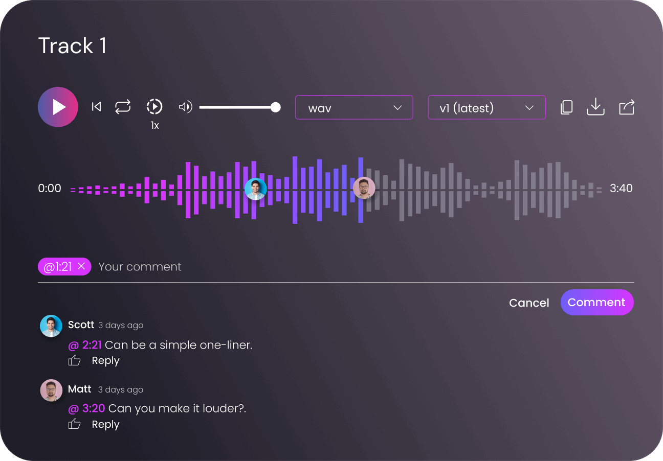 Timestamped Feedback UI for Omnitune app